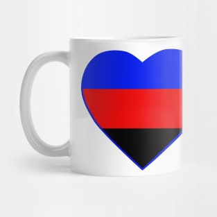 Pride Flag Heart Polyamory Mug